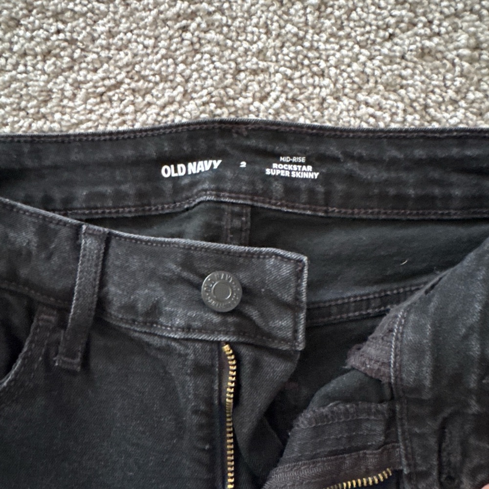 Old Navy Black Rockstar Super Skinny Jeans